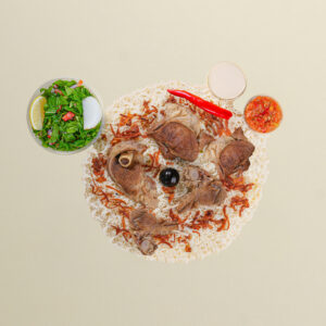 لحم تيس طازج مع رز بشاور 5